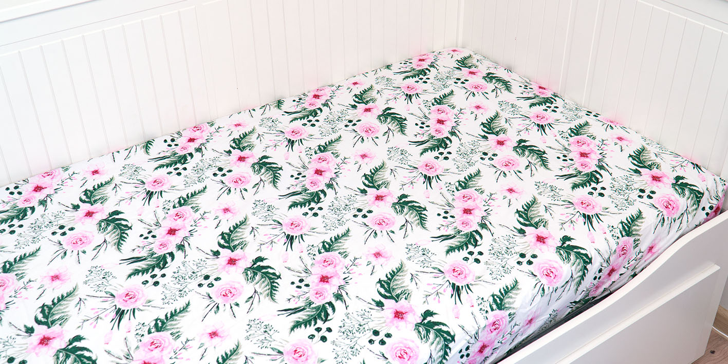 prześcieradło 80x160 róże ogród różany